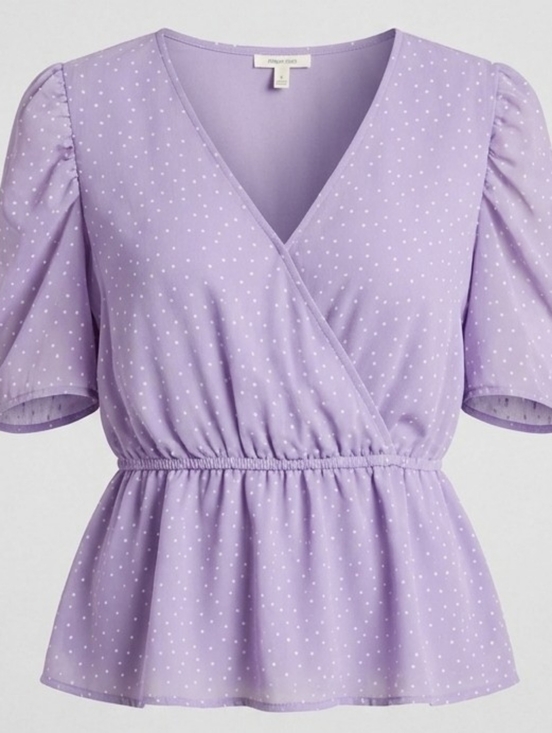Maurices Tops - Maurices Purple Polka Dot Women's Top